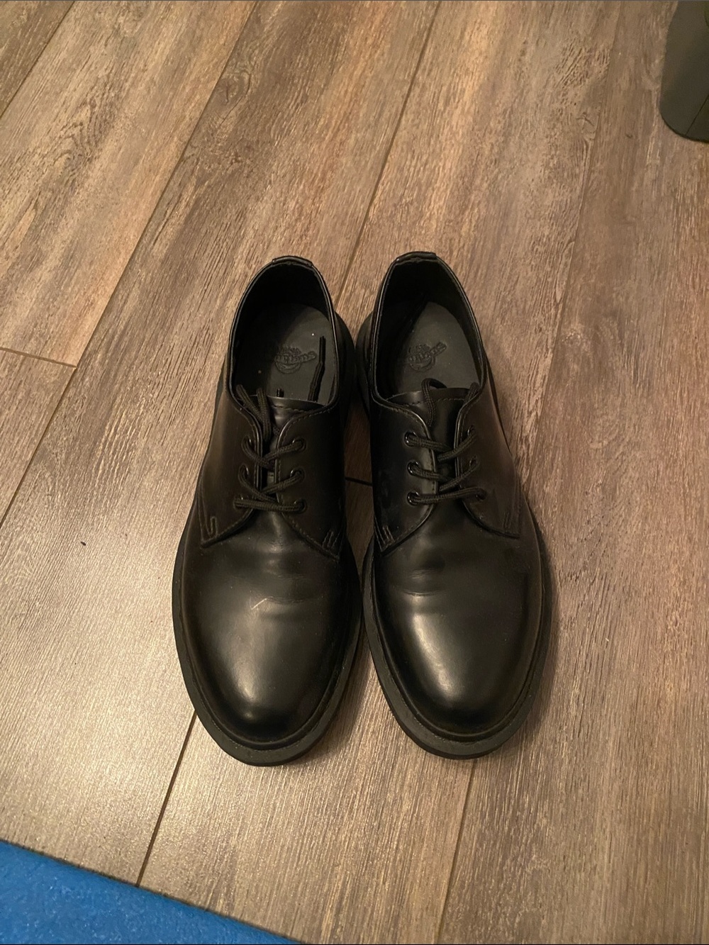 Dr. Martens Men's Black Leather Derby Shoes